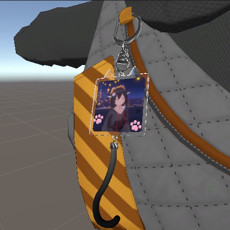 写真を入れれる猫の形のアクリルキーホルダー【VRChat想定】