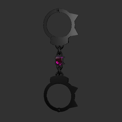 【VRChat想定】開閉できる猫の手錠