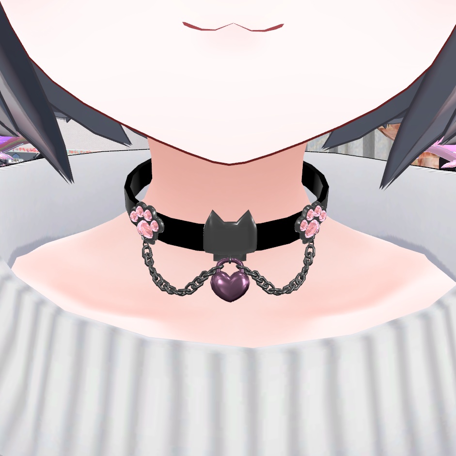 ネコとクサリのチョーカー【VRChat想定】