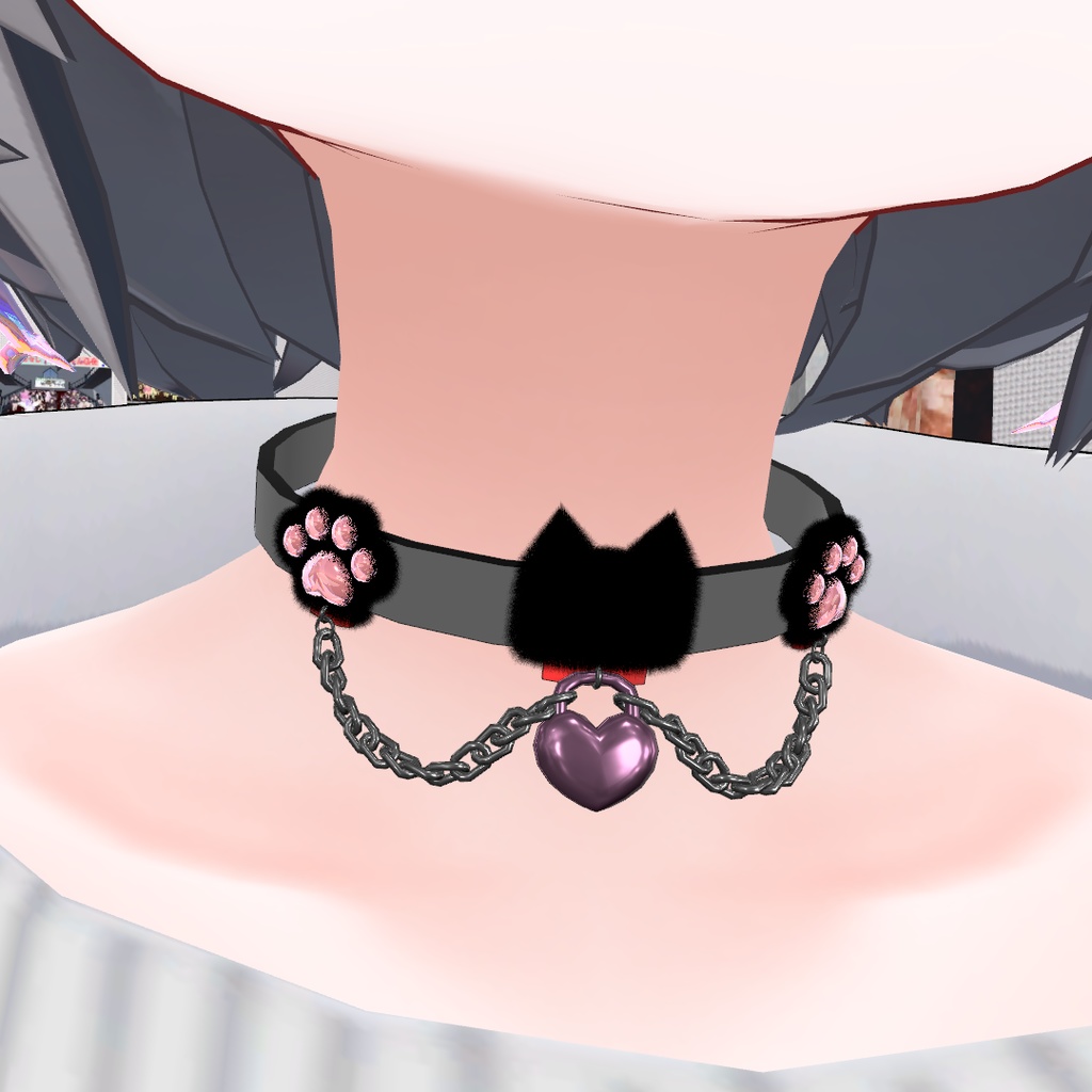ネコとクサリのチョーカー【VRChat想定】