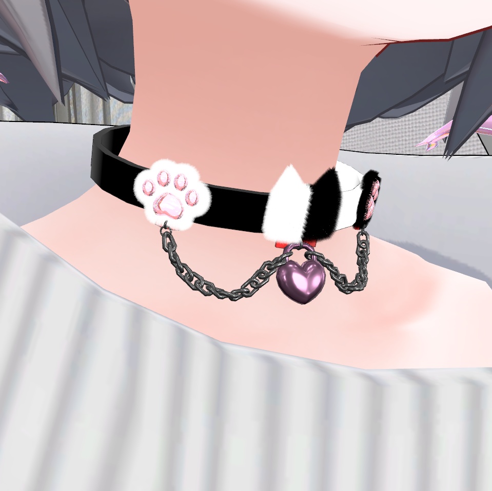 ネコとクサリのチョーカー【VRChat想定】