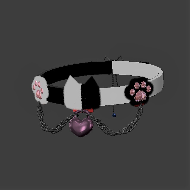 ネコとクサリのチョーカー【VRChat想定】