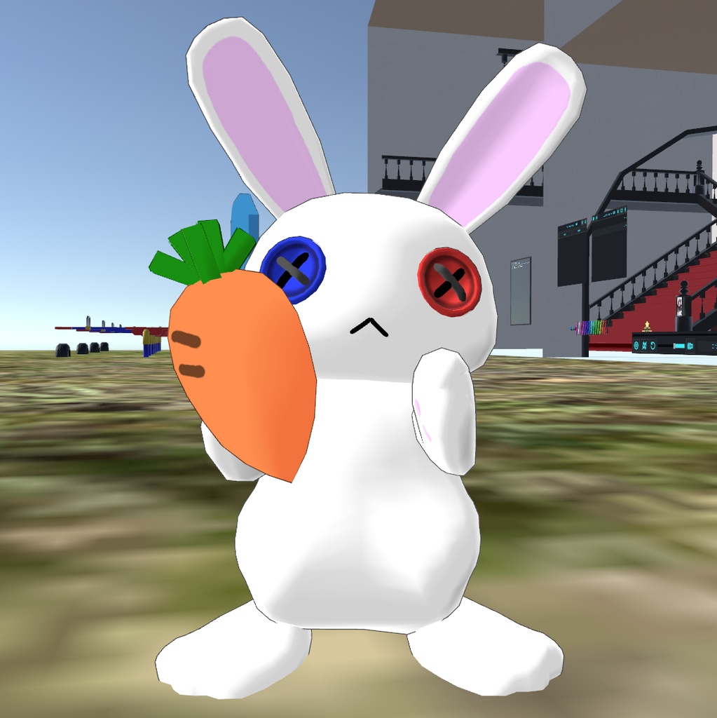 ただのうさちゃん VRChat想定 3Dモデル