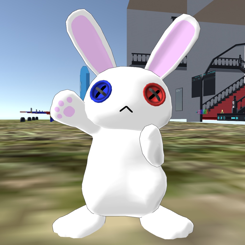 ただのうさちゃん VRChat想定 3Dモデル