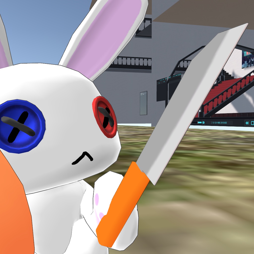 ただのうさちゃん VRChat想定 3Dモデル