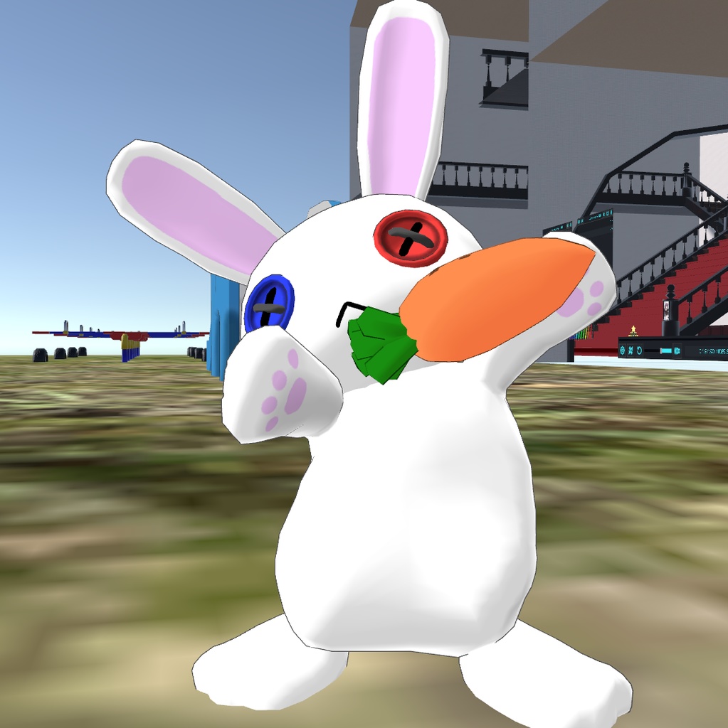 ただのうさちゃん VRChat想定 3Dモデル