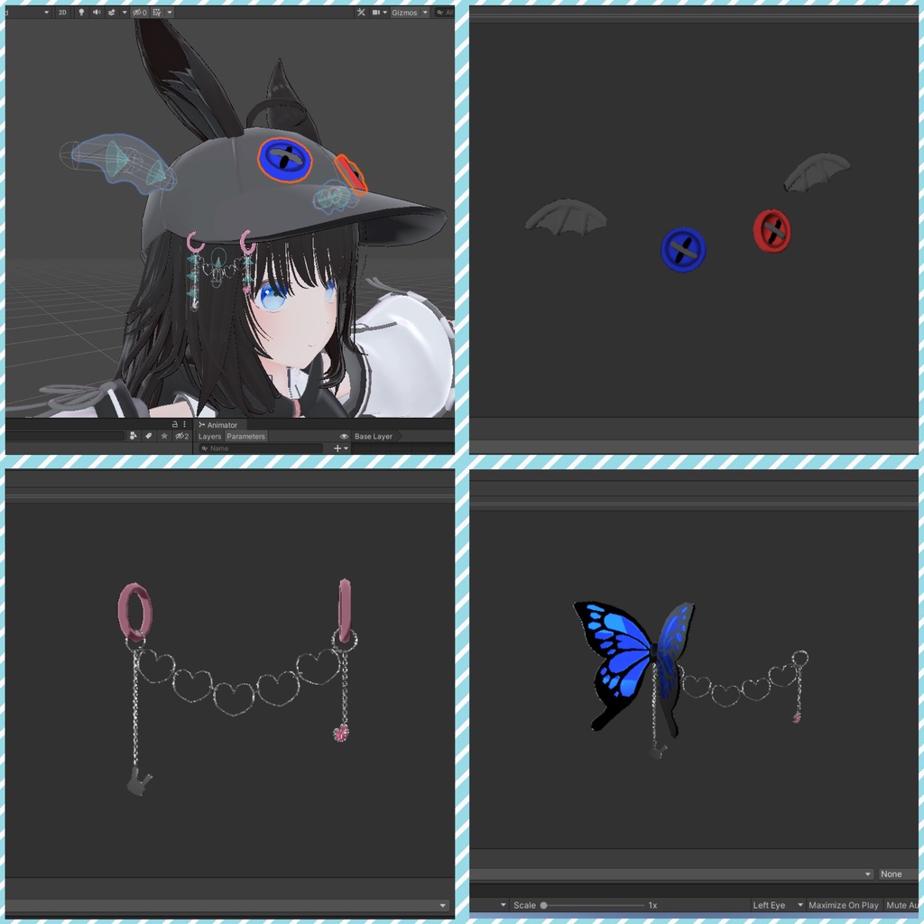 ルフレちゃんの帽子につけるアクセサリー【VRChat想定】