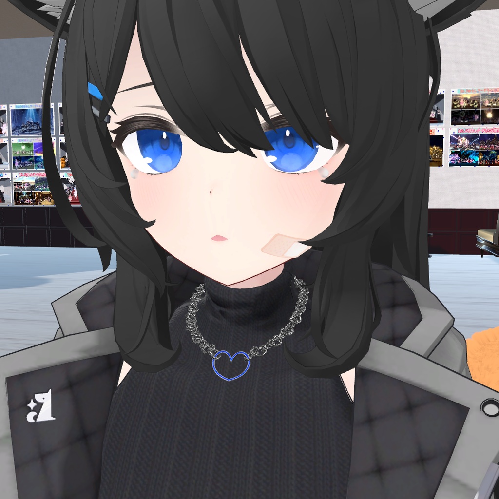【無料】ハートのネックレス VRChat想定アクセサリー