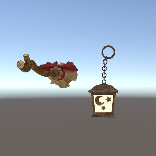 ほうきと光るランタン VRChat