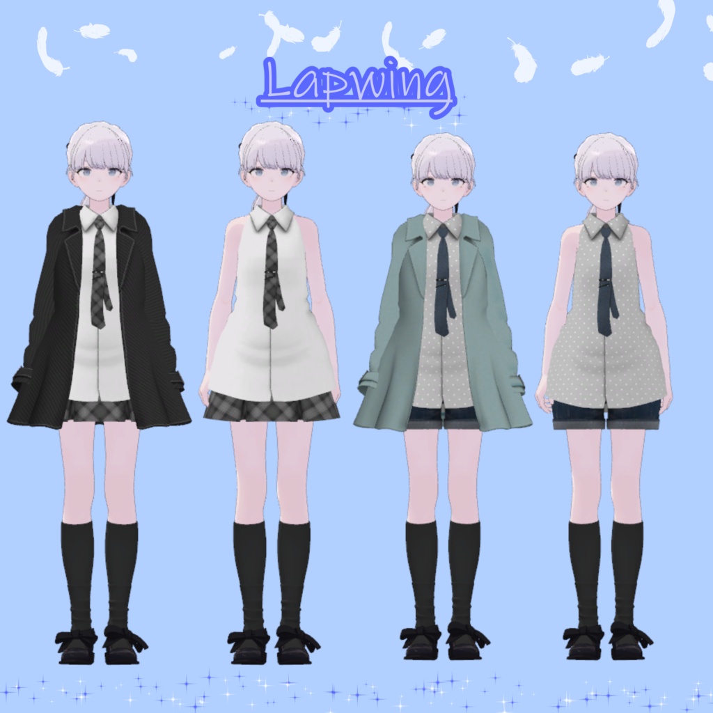 Uniform-like jacket cord set for 8 avatars VRChat