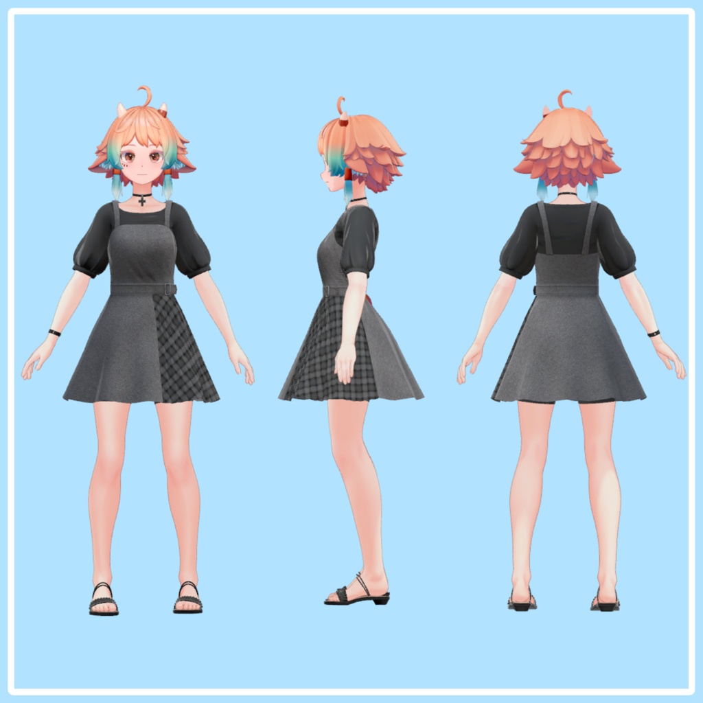Casual Cute Dress ワンピースセット Solaria VRChat想定
