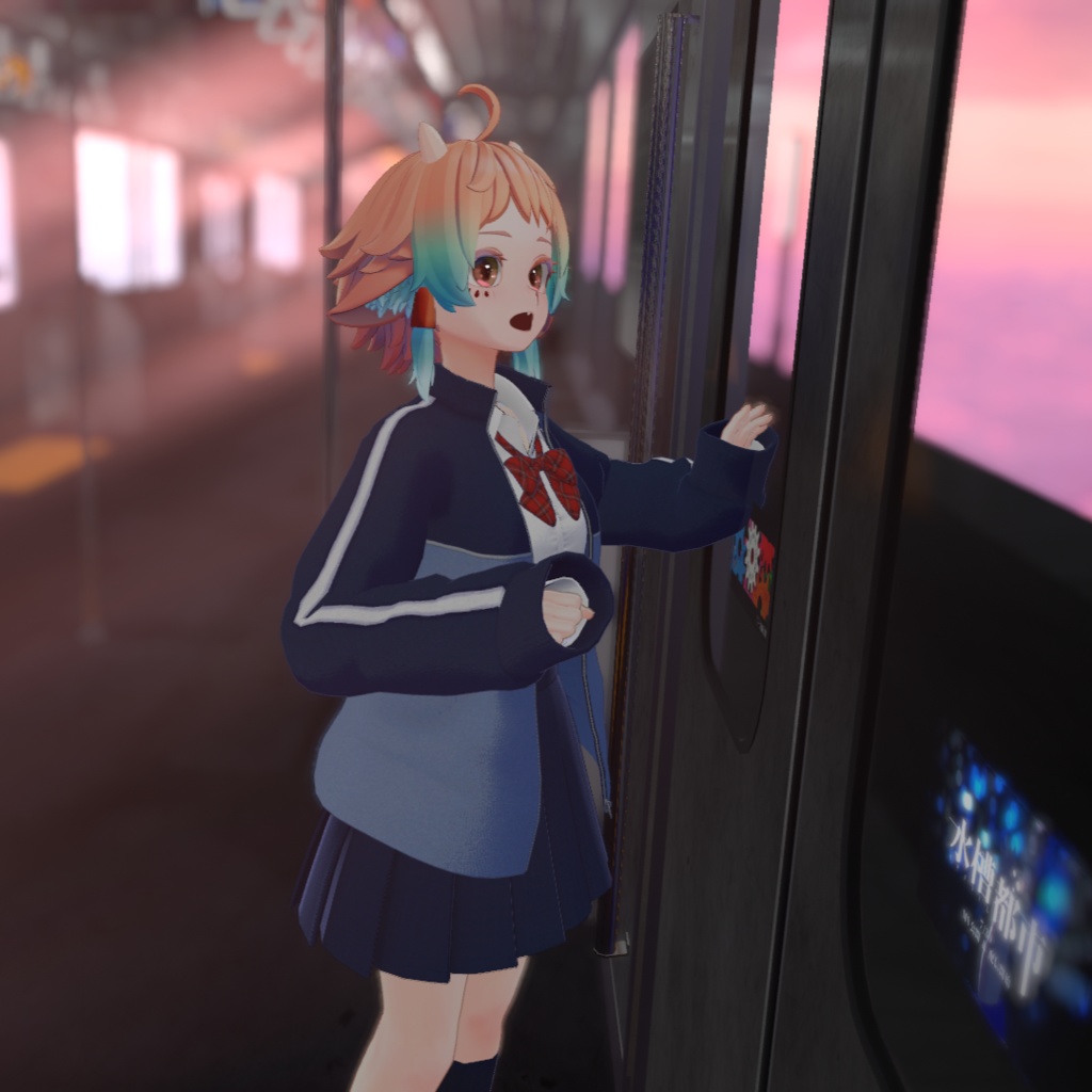 制服×ジャージ しなの ソラリア 真冬 Lime ミルフィ アズキ まめひなた【VRChat想定衣装】