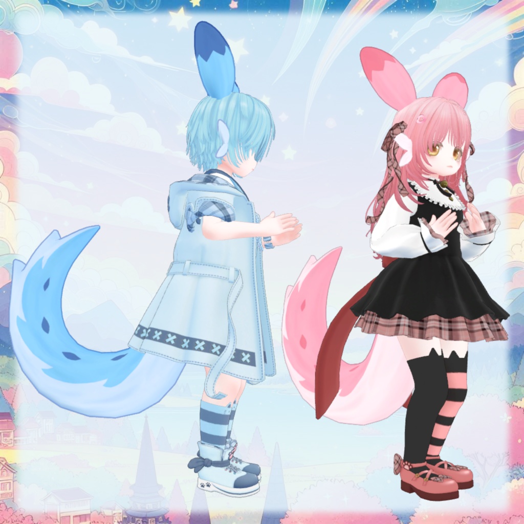 【無料】オコチョ&モモチョなりきりセット【VRChat】