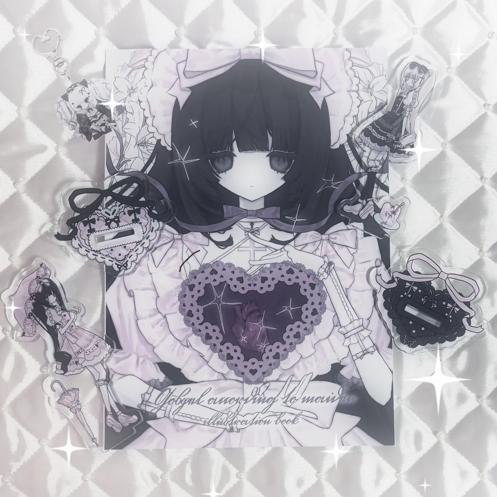 𓊆 ୨୧  受注生産  ୨୧ 𓊇♡イラスト本+アクスタ2種+アクキー1種セット♡