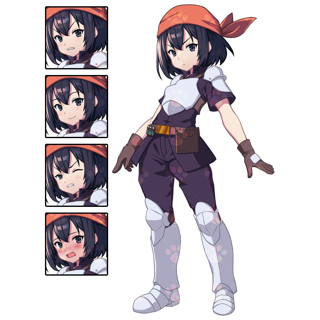 立ち絵素材女性01　ローグ　新米冒険者