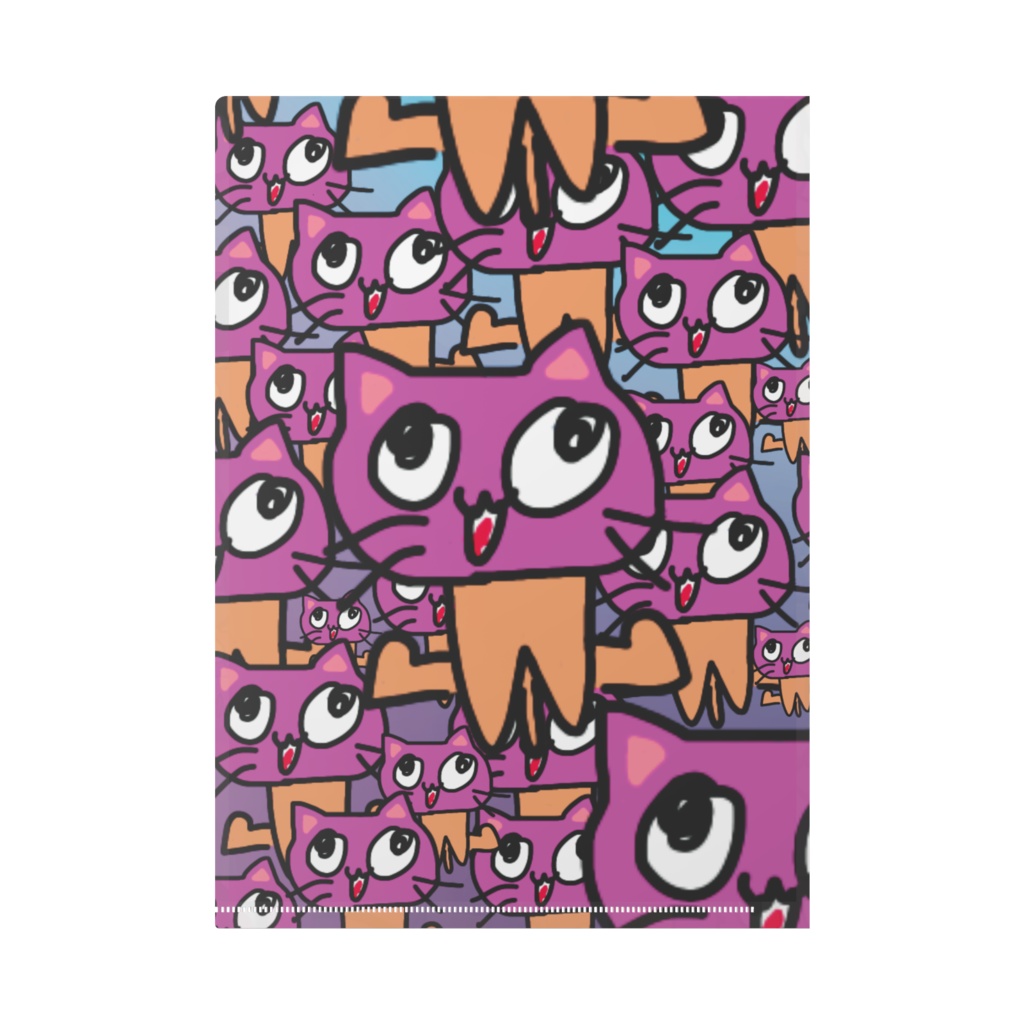 【ちっせえねこデザイン】オリジナルキャラクター クリアファイル
