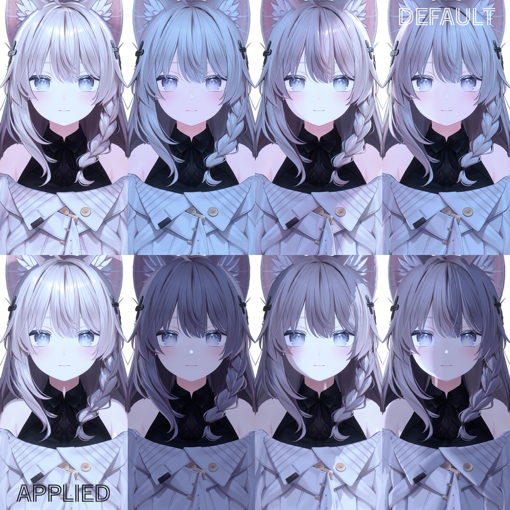 【Liltoon】-ClearTone Shading Presets- LilToon用マテリアルプリセット【Face+Body+Cloth+Hair】