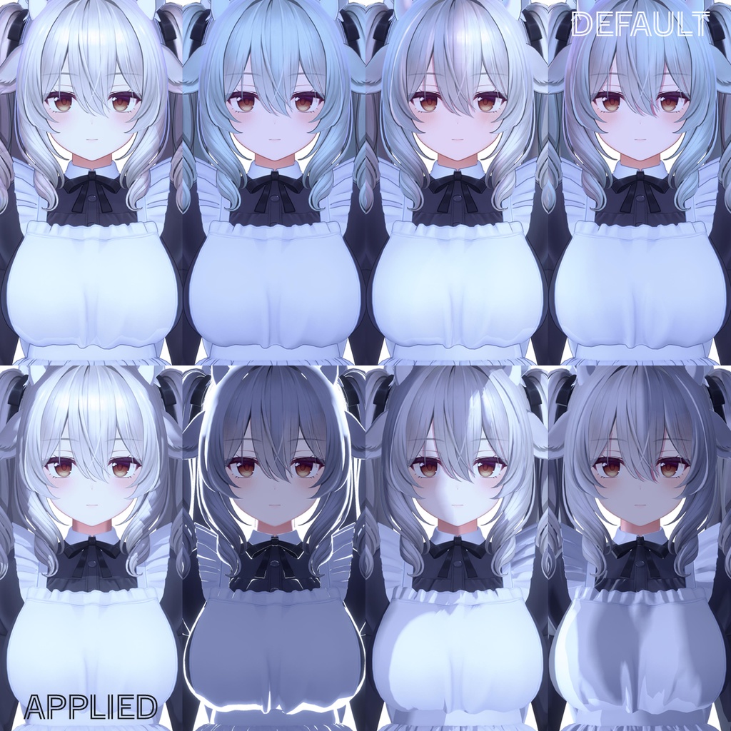 【Liltoon】-ClearTone Shading Presets- LilToon用マテリアルプリセット【Face+Body+Cloth+Hair】