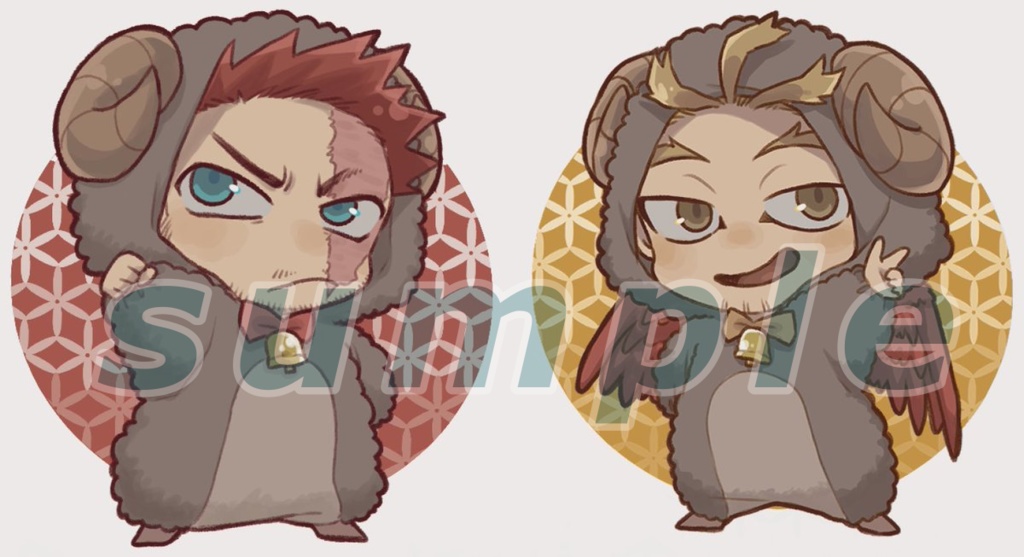 きぐるみ(ヒツジ)　アクリルキーホルダー、アクリルスタンド　2種