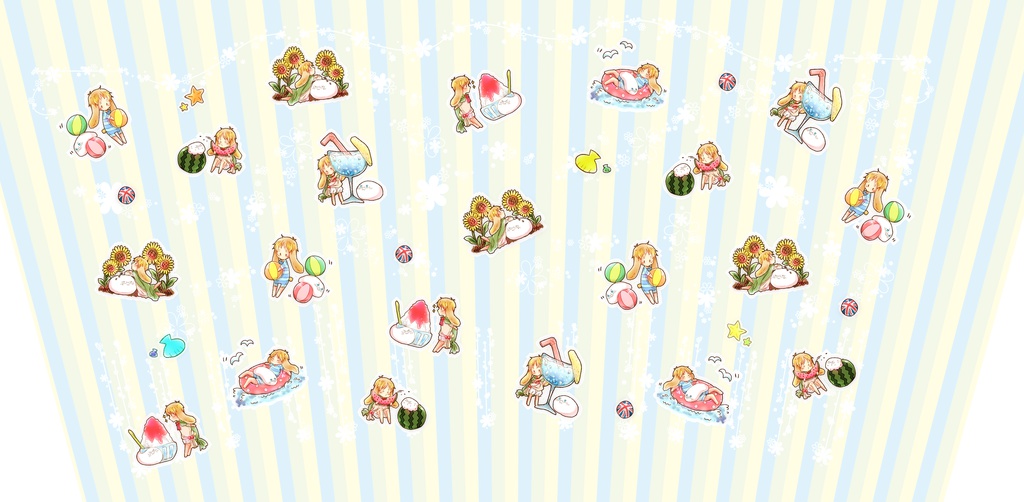 夏のうさりすちゃんタンブラー