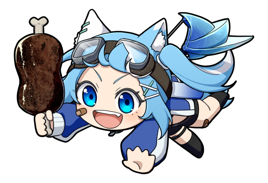 みつば　肉焼きミニキャラアクリルキーホルダー