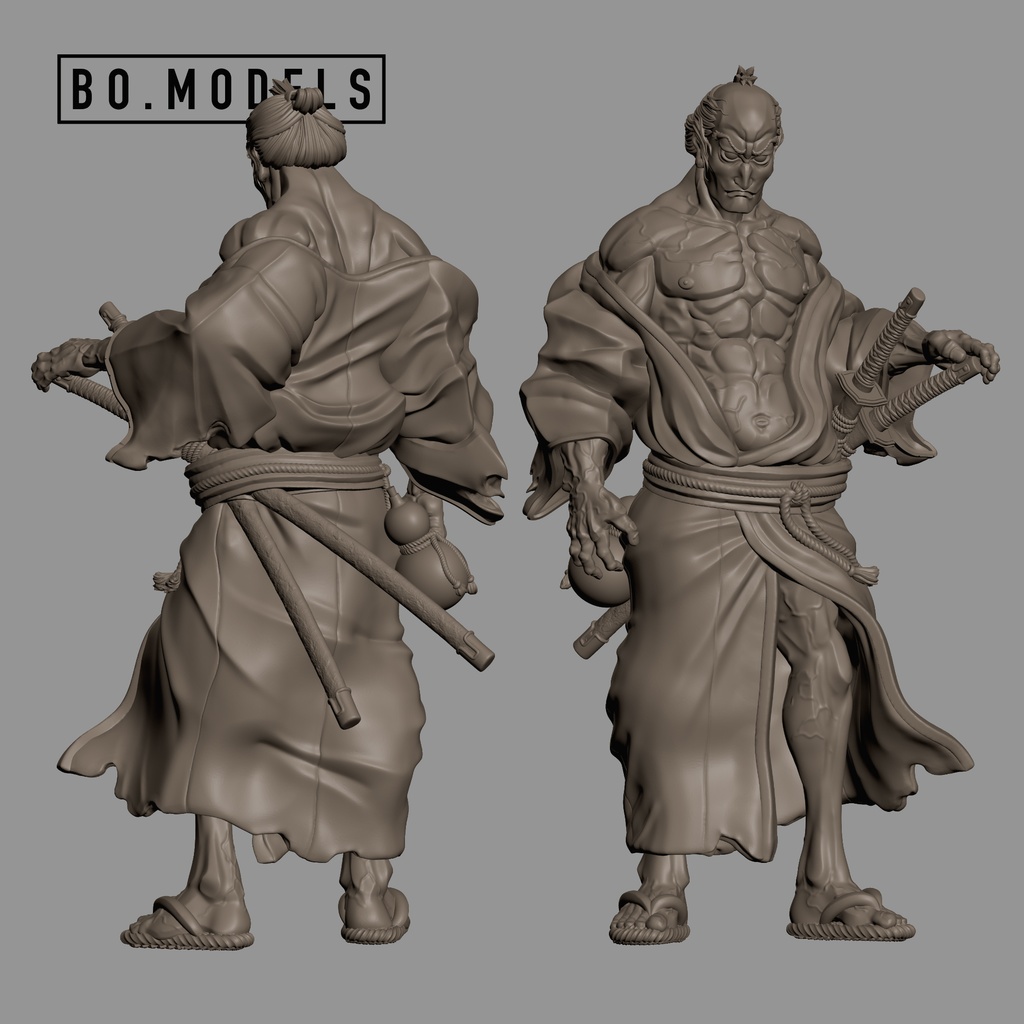 剣客 侍 オリジナルガレージキット 3Dプリンター出力品