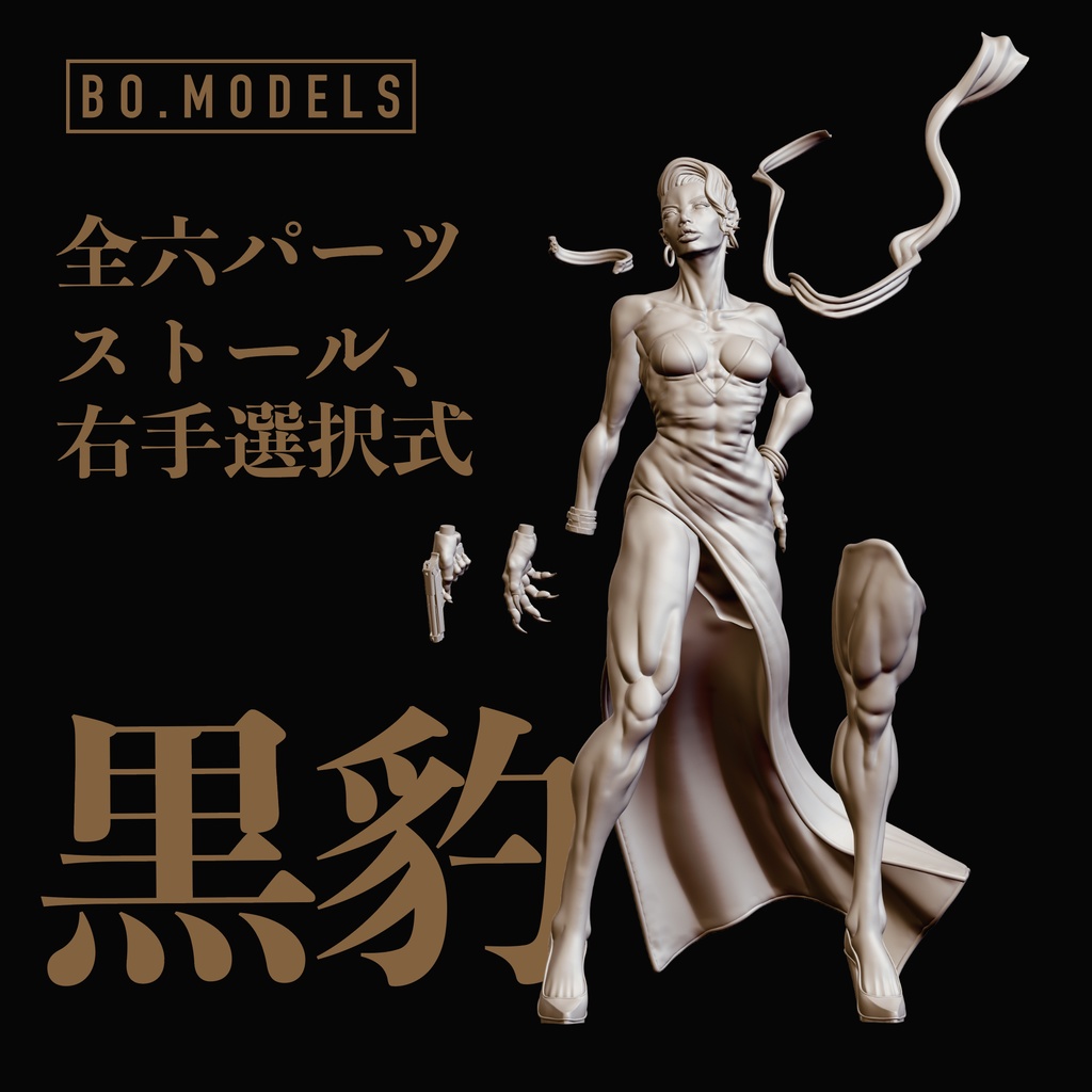 黒豹 オリジナルガレージキット 3Dプリンター出力品