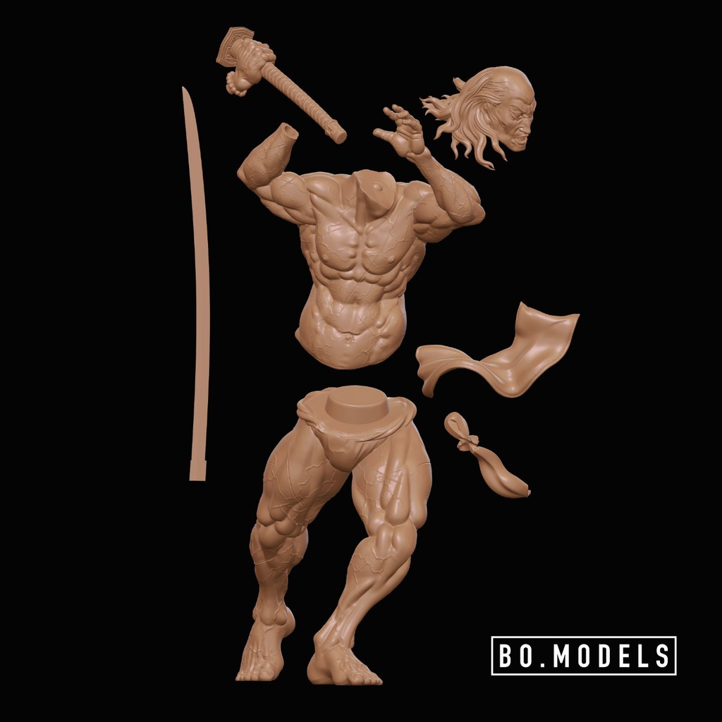 落武者 侍 3Dプリンタ用 STLデータ