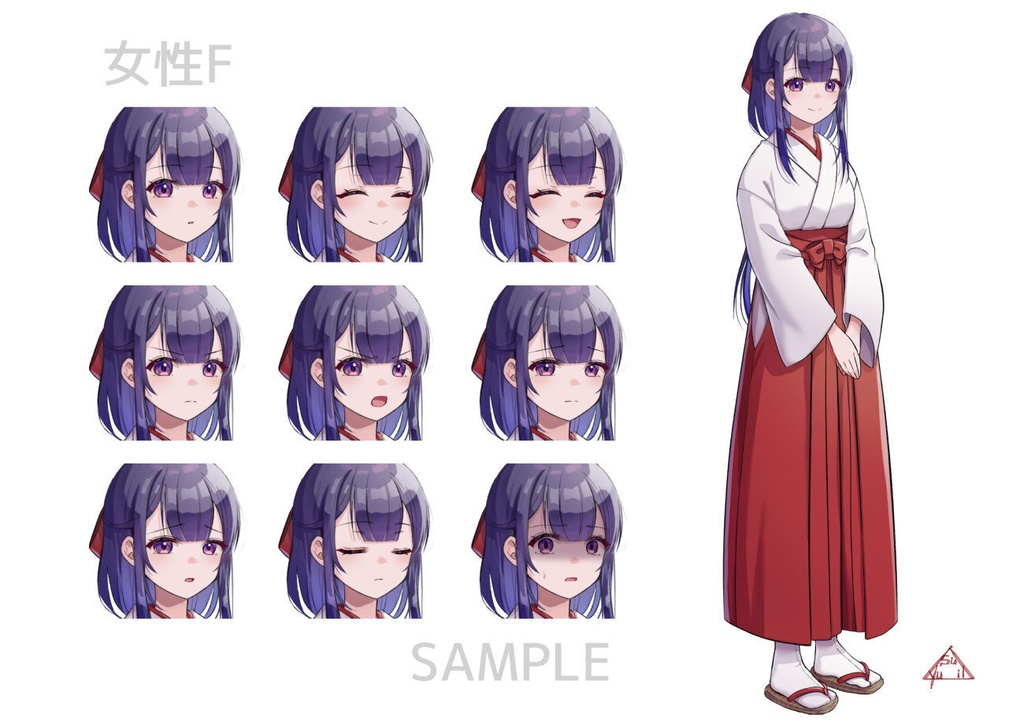 【TRPG/ゲーム/動画用立ち絵】誰でもない女性F【差分11種/PNG透過/フリー素材】