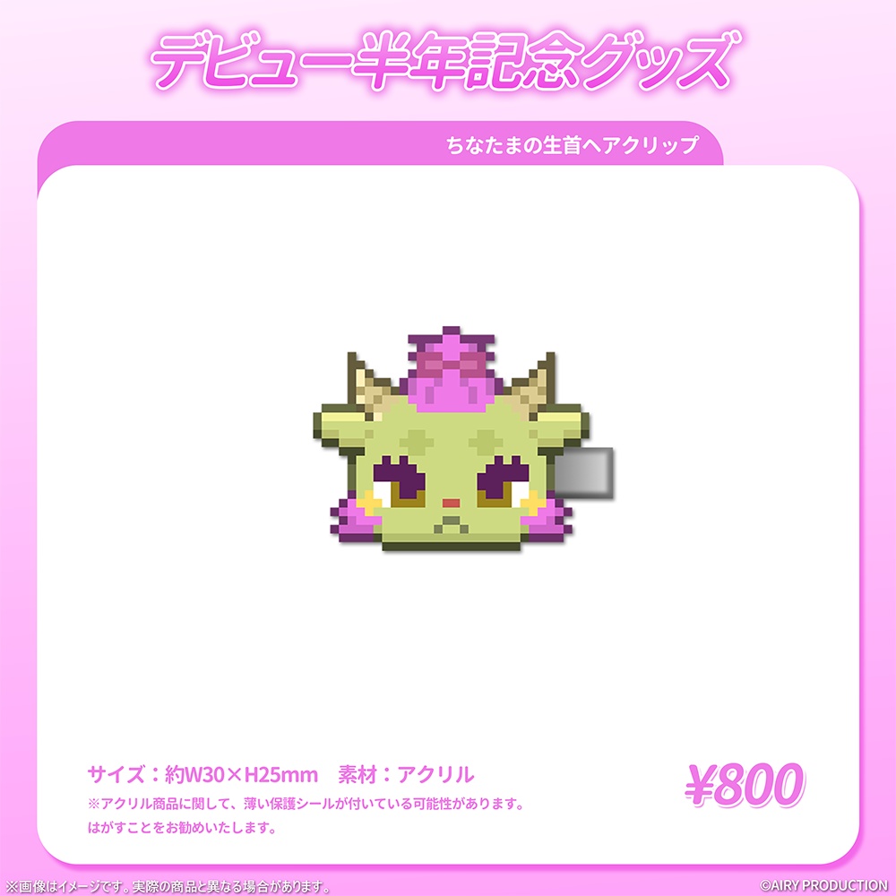 龍華ちなりデビュー半年記念グッズ