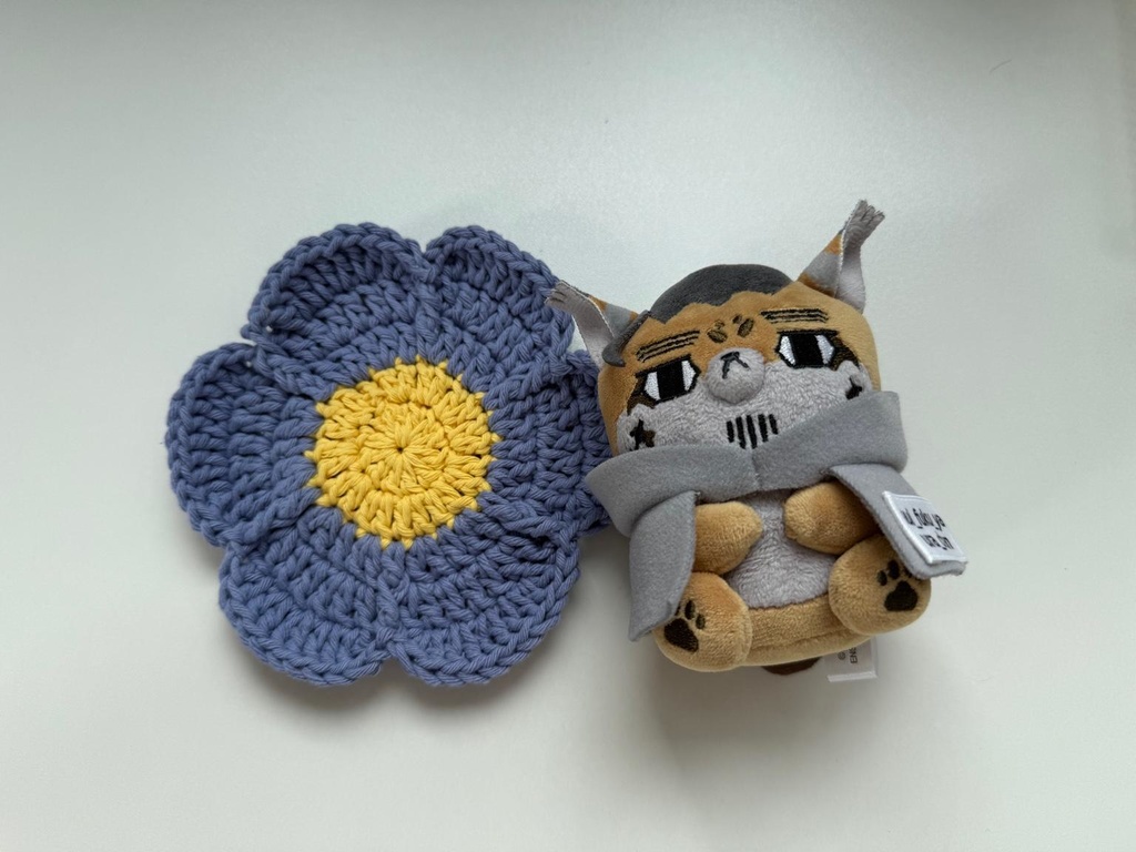 お花コースター(ブルー)
