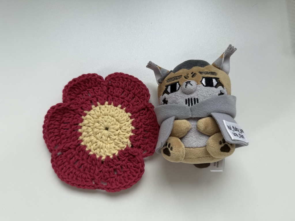 お花コースター(レッド)