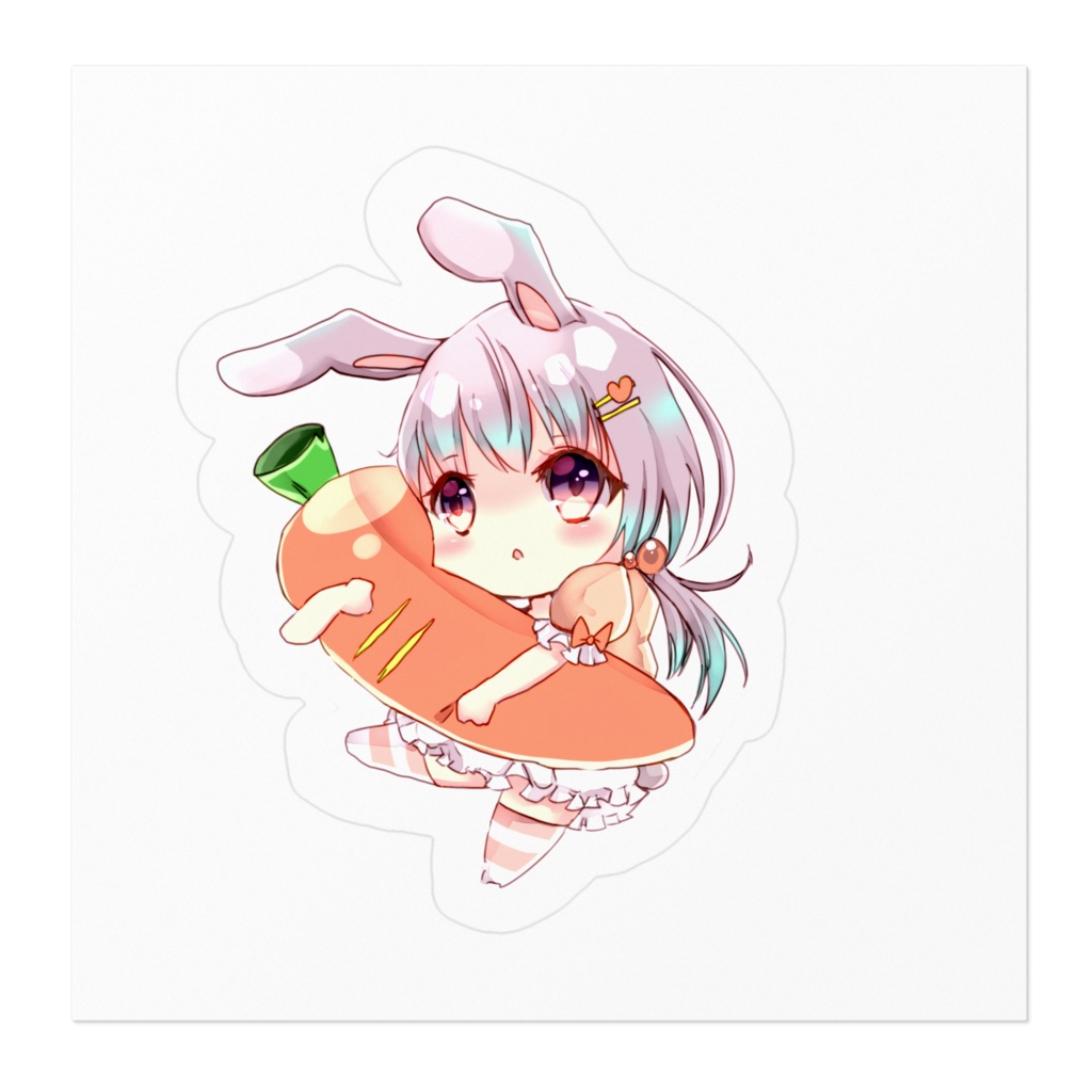 【動物シリーズ】しろうさぎさんステッカー