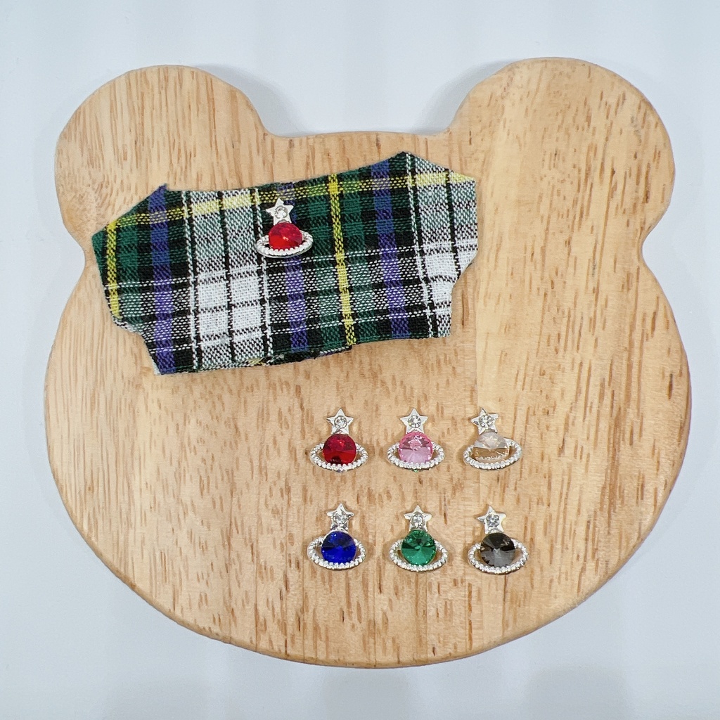 ネックレス風チェックシャツ