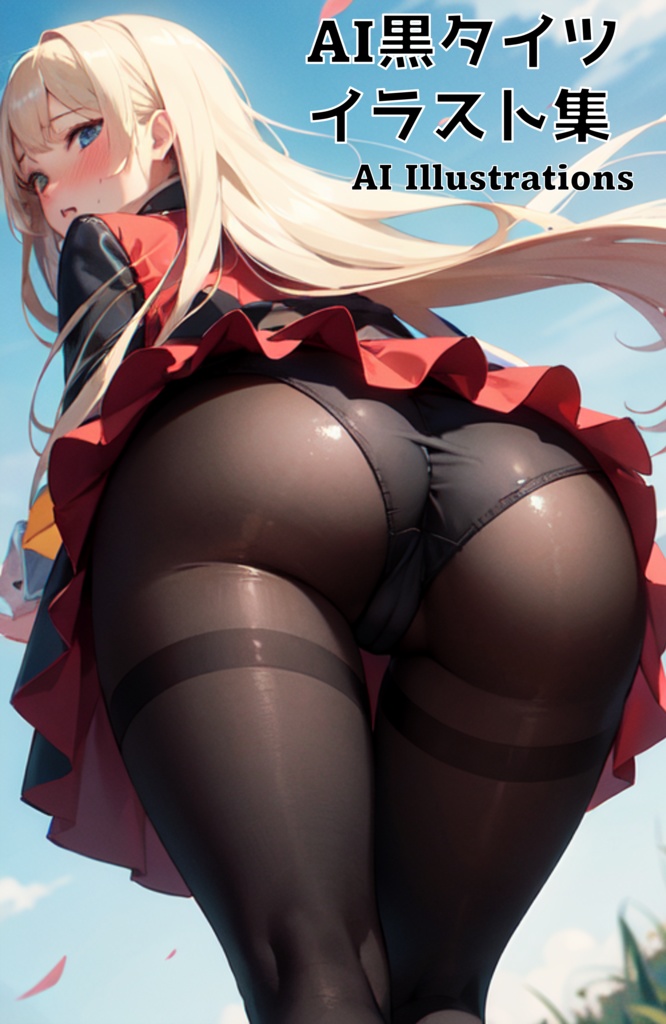 AI黒タイツイラスト集（580枚/セミリアル系） AI black pantyhose Illustrations