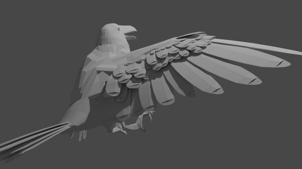 3Dデータ(カラス/raven)