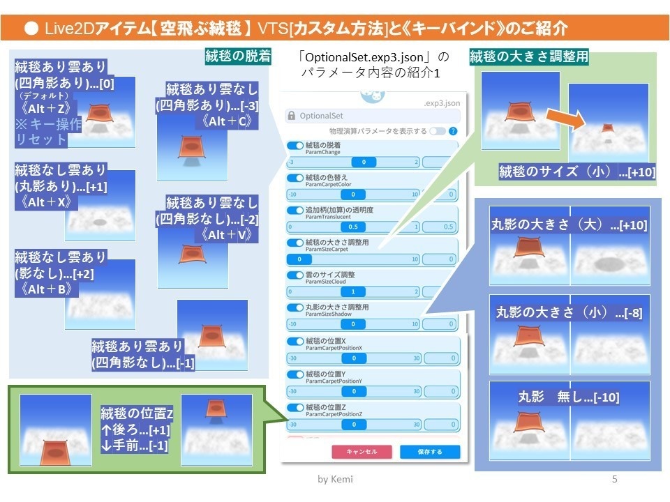 【Live2Dアイテム】空飛ぶ絨毯【VTS対応】