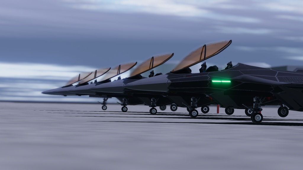 Sacc1.7/1.6両対応【VRChatで飛行可能】オリジナル近未来戦闘機『RF-108 輪廻』《二種類のフライトモデル付き》