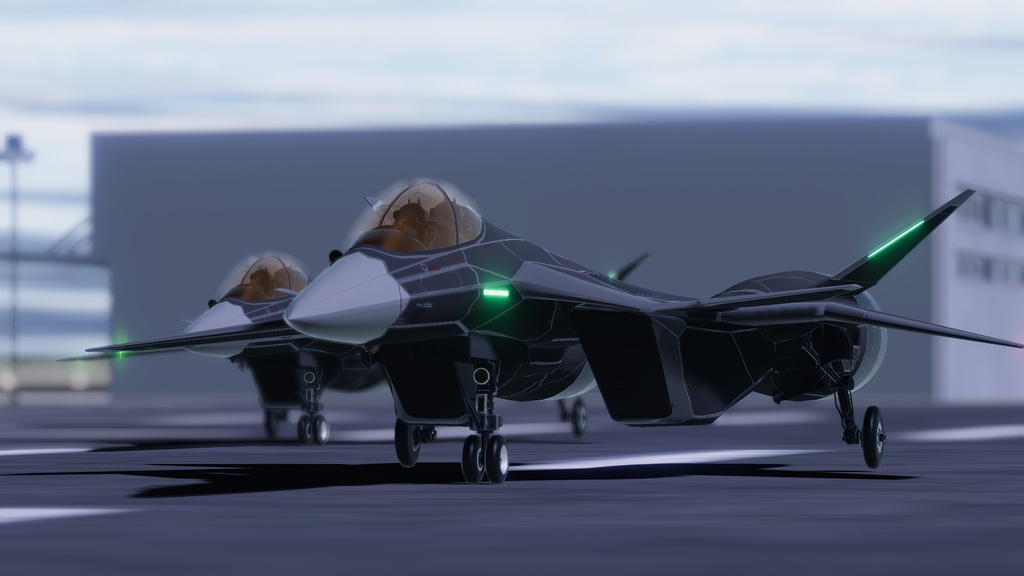 Sacc1.7/1.6両対応【VRChatで飛行可能】オリジナル近未来戦闘機『RF-108 輪廻』《二種類のフライトモデル付き》