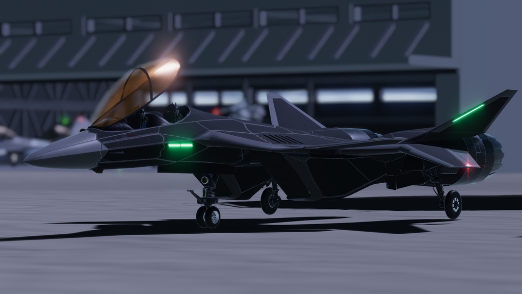 Sacc1.7/1.6両対応【VRChatで飛行可能】オリジナル近未来戦闘機『RF-108 輪廻』《二種類のフライトモデル付き》