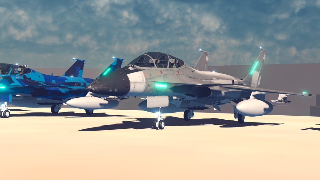 無料体験版あり!Sacc1.7対応【VRChatで飛行可能】オリジナル戦闘機『St-105D Schakal』