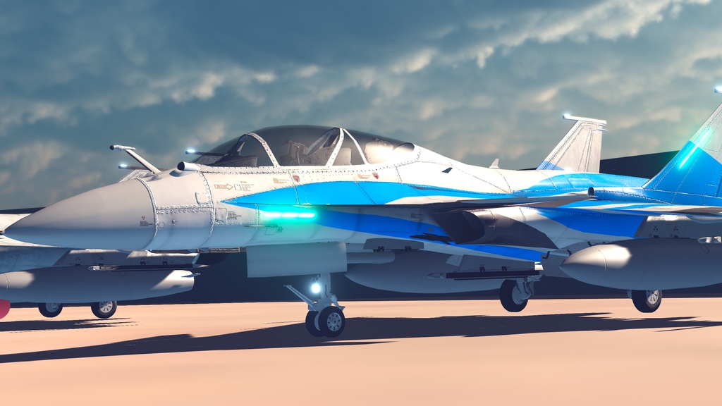 無料体験版あり!Sacc1.7対応【VRChatで飛行可能】オリジナル戦闘機『St-105D Schakal』