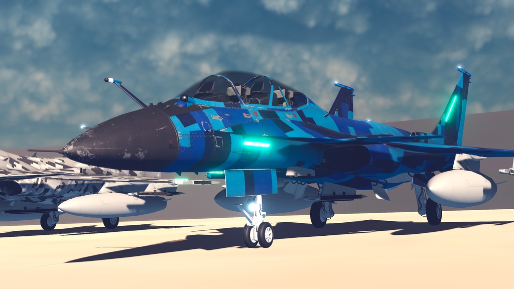 無料体験版あり!Sacc1.7対応【VRChatで飛行可能】オリジナル戦闘機『St-105D Schakal』