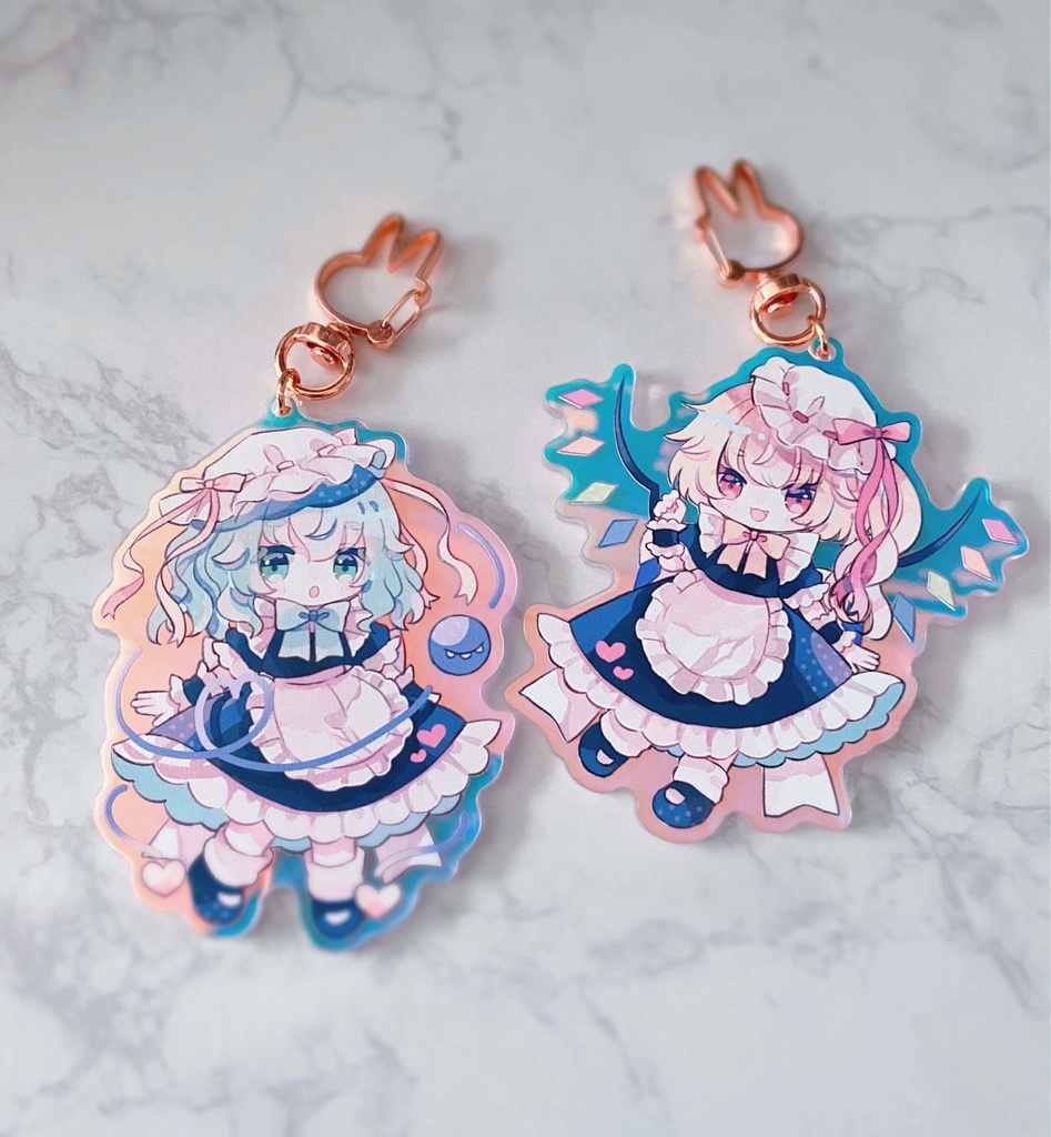 こいフラオーロラアクリルキーホルダー