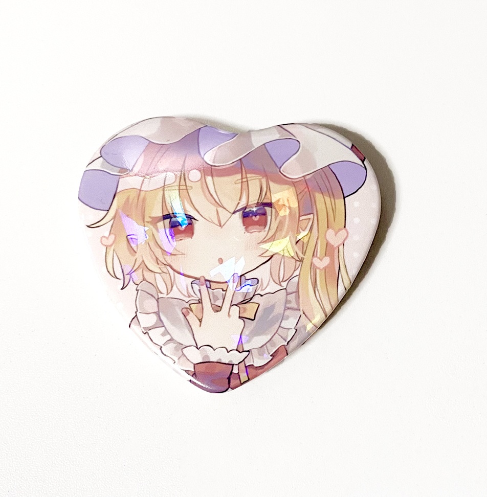 フランちゃんホログラムハート缶バッジ
