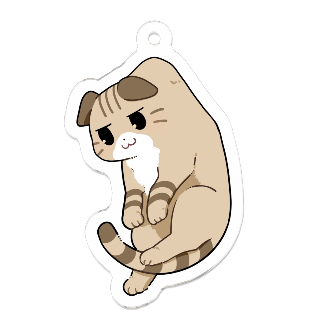 つままれたねこまる【アクリルキーホルダー】