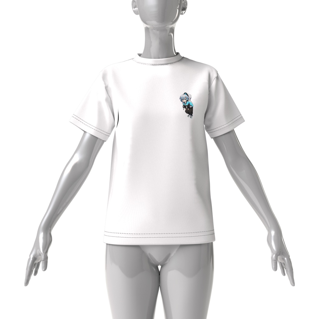 つままれたうきまる【ビッグシルエットTシャツ・白】