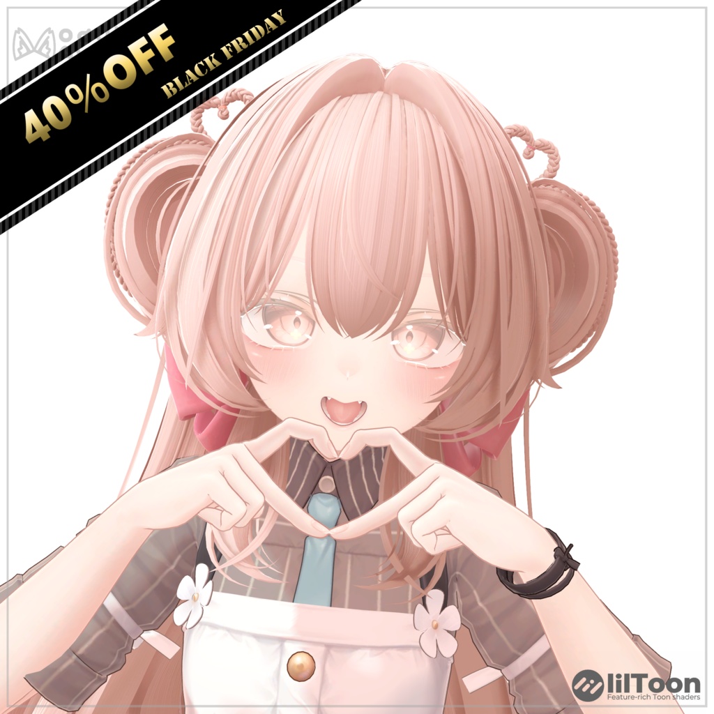 heart ribbon hair 40%SALE