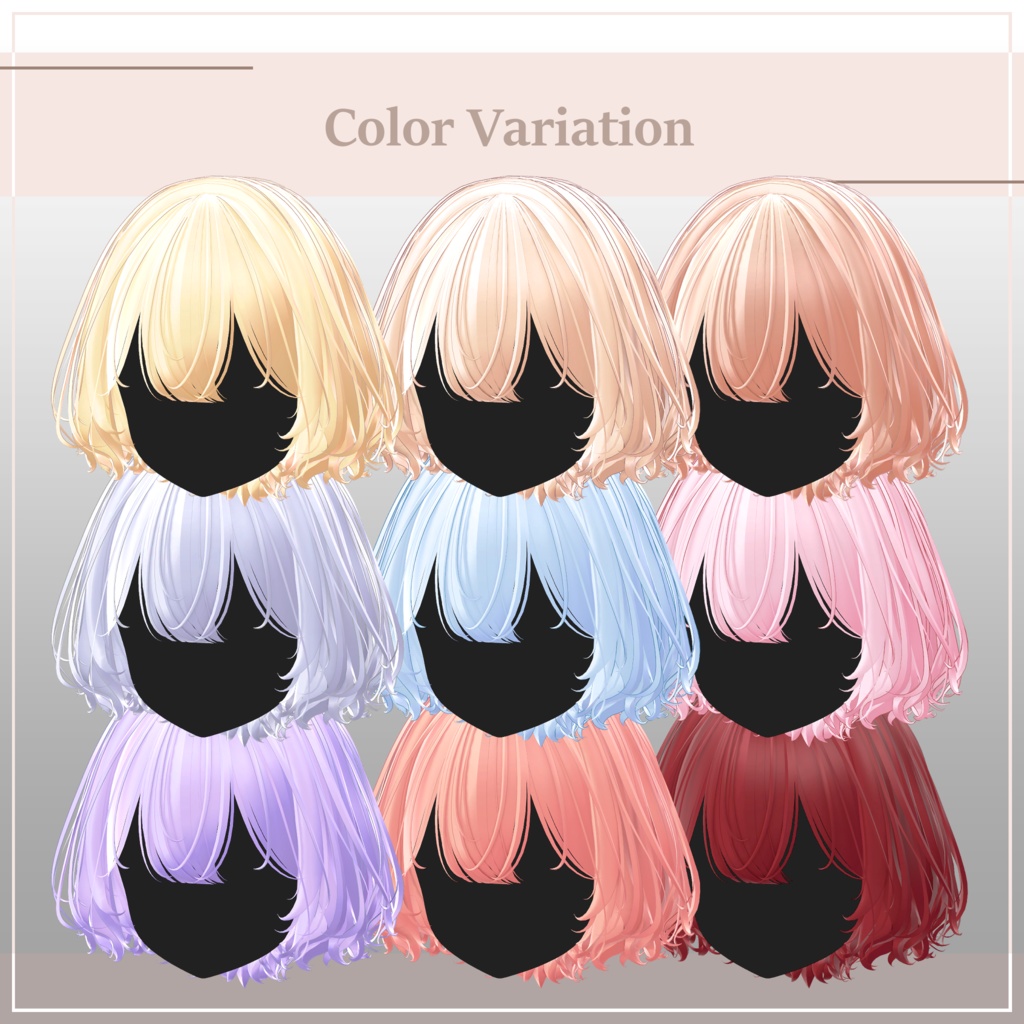 Curly Short Hair 15アバター対応 販売セール×BLACK FRIDAY 50%OFF!!