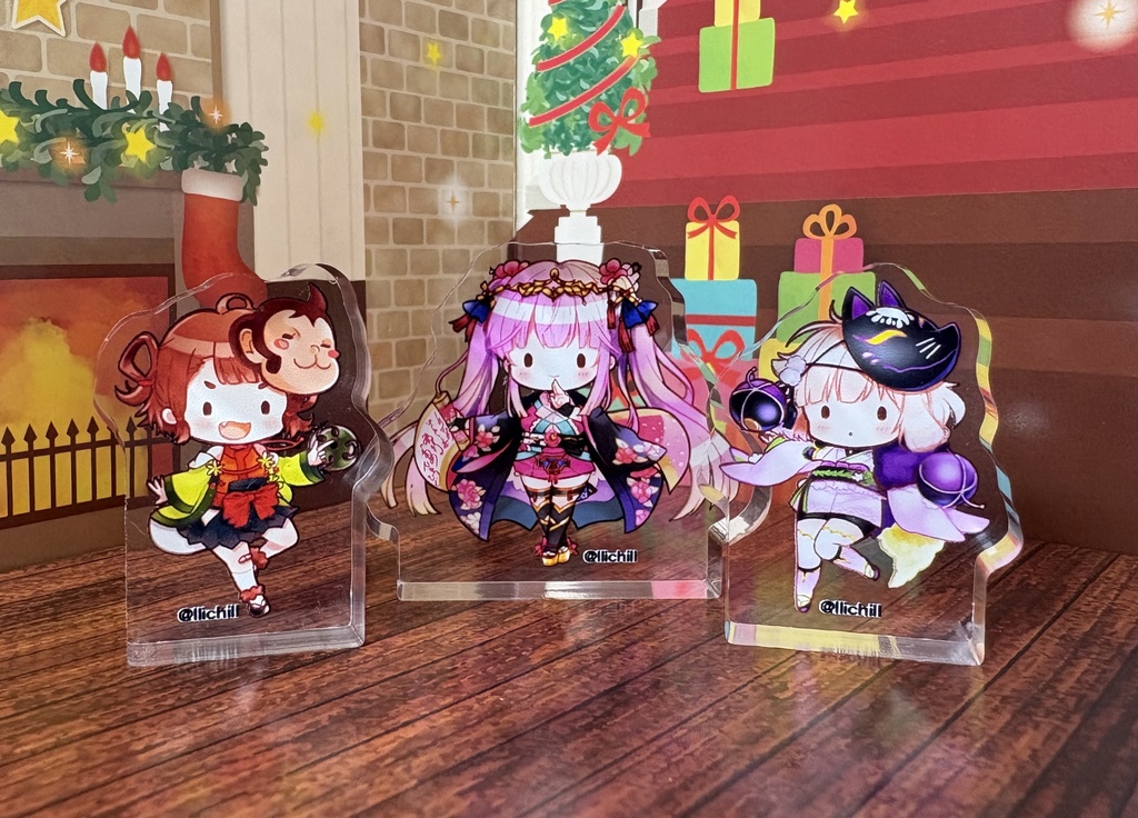 【花騎士】ワビスケ&カカラ&カヤナ　アクリルブロック